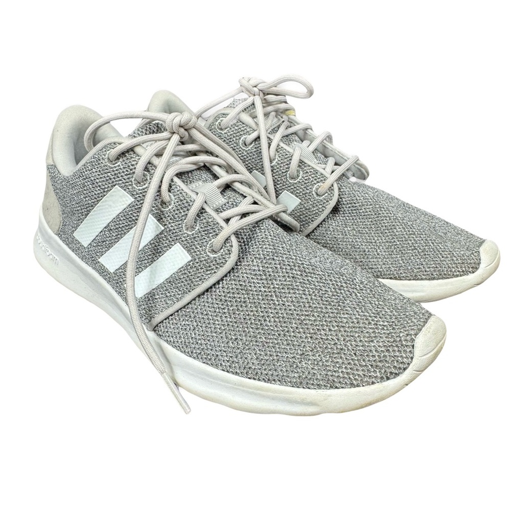 Adidas Cloudfoam Grey Athletic Lightweight Sneakers Women's Size 7 QT Racer EUC - Picture 4 of 16